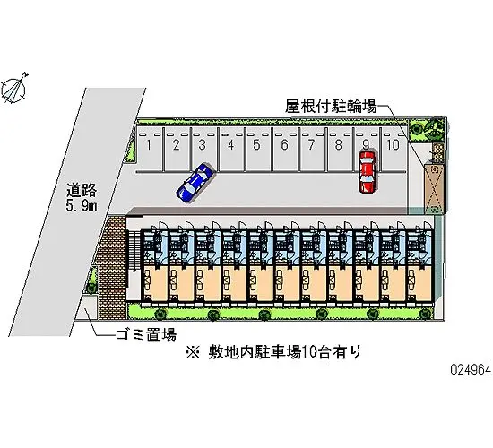 ★手数料０円★さいたま市北区本郷町　月極駐車場（LP）